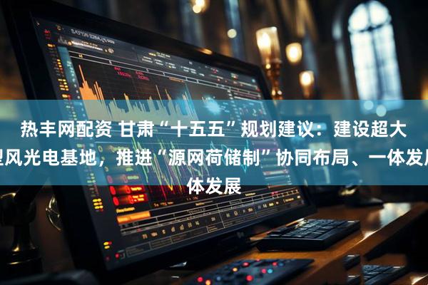 热丰网配资 甘肃“十五五”规划建议：建设超大型风光电基地，推进“源网荷储制”协同布局、一体发展