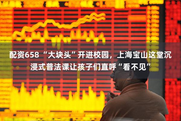 配资658 “大块头”开进校园，上海宝山这堂沉浸式普法课让孩子们直呼“看不见”